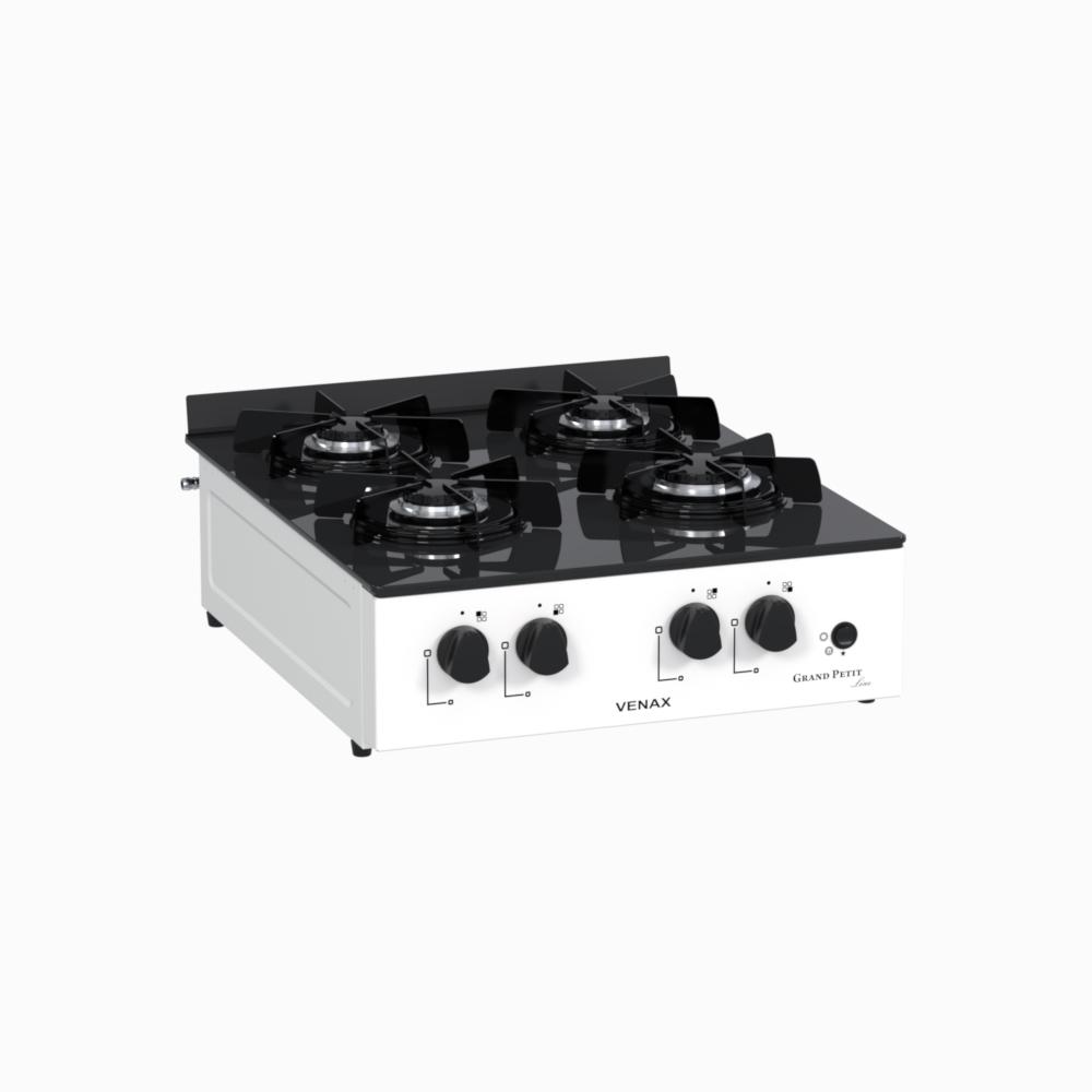 Fogao a Gas Portatil 4 Bocas Venax Grand Petit Line Branco