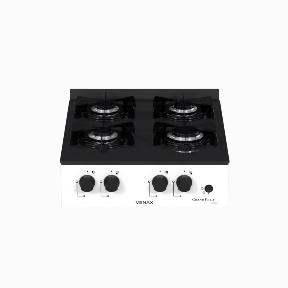 Fogao a Gas Portatil 4 Bocas Venax Grand Petit Line Branco