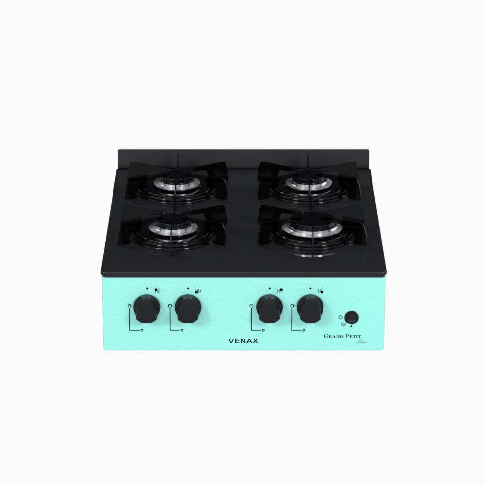Fogao a Gas Portatil 4 Bocas Venax Grand Petit Line Verde