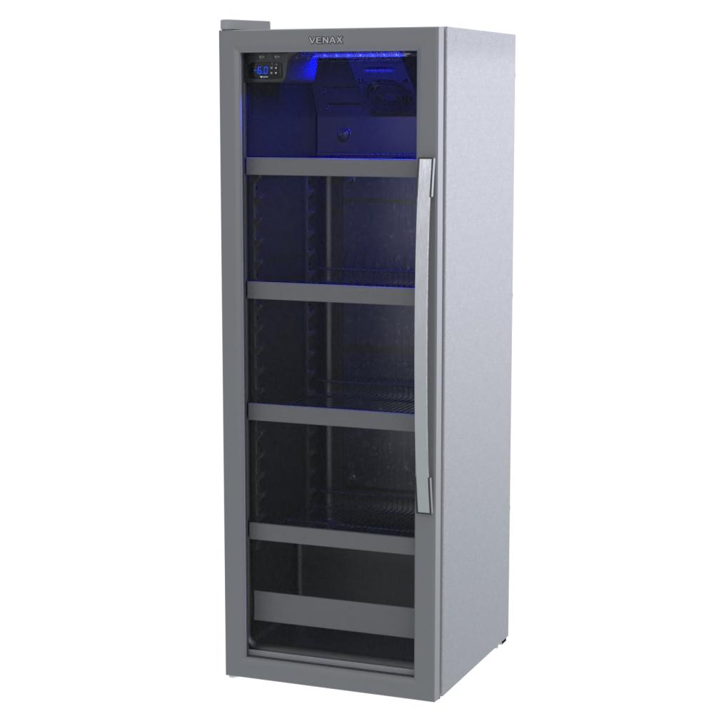 Cervejeira Venax 209L Blue Light Cinza Porta Invertida