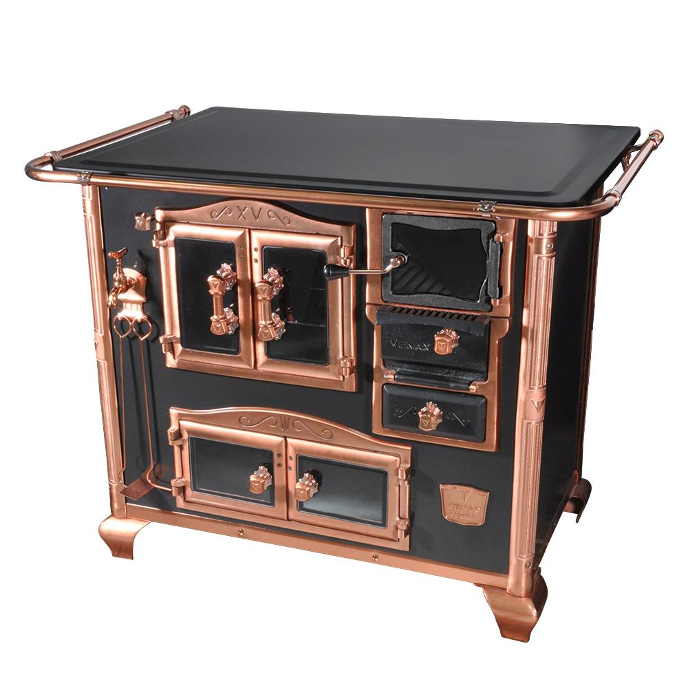 Fogao a Lenha Venax n 2 Princess Preto Rose Gold