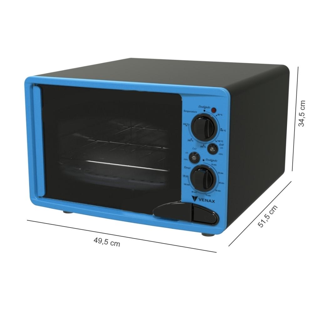 Forno Eletrico Venax 45L Classic Vintage Azul