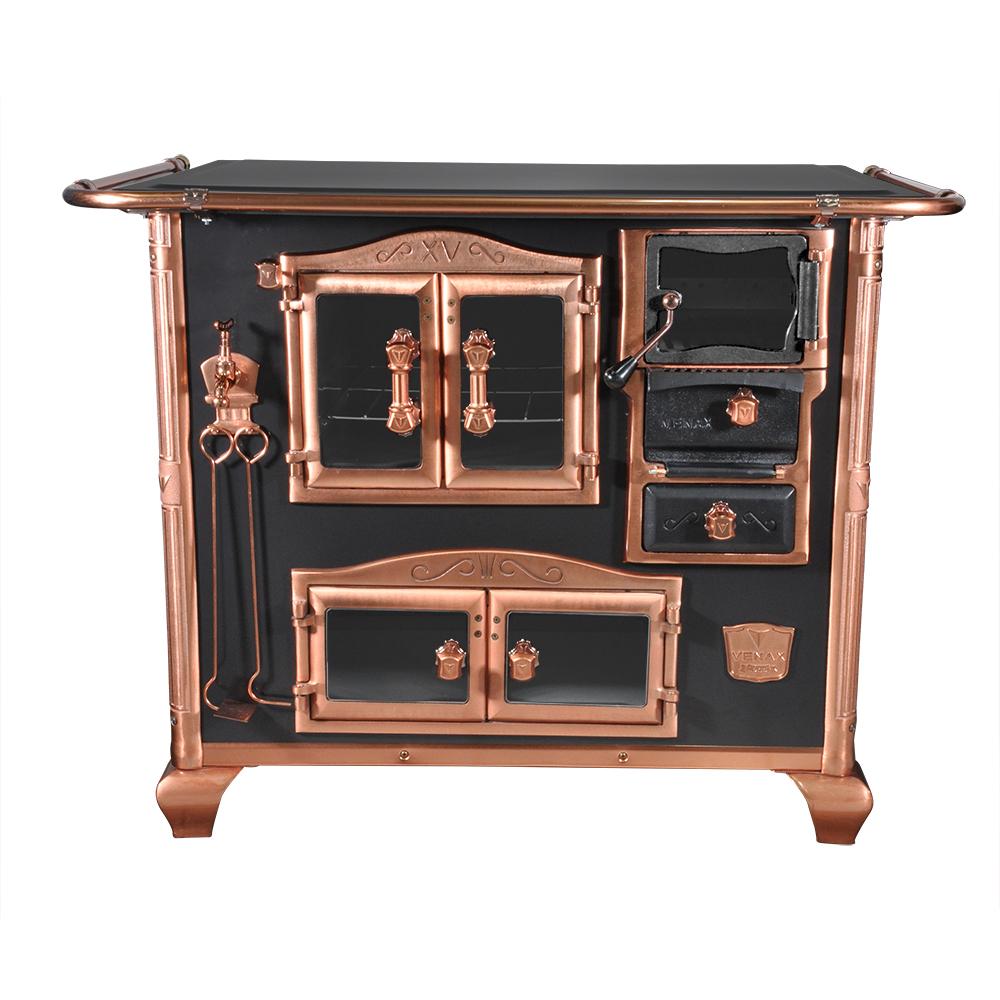 Fogao a Lenha Venax n 2 Princess Preto Rose Gold
