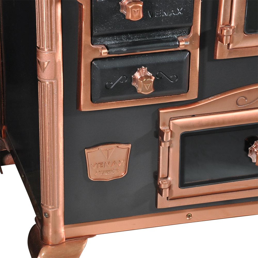 Fogao a Lenha Venax n 2 Princess Preto Rose Gold