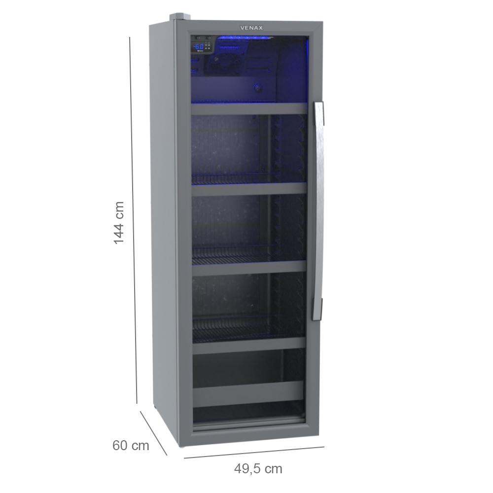 Cervejeira Venax 209L Blue Light Cinza Porta Invertida