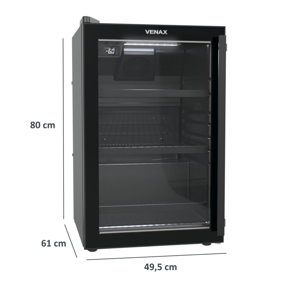 Cervejeira Venax 82L Top Light Preto Porta Invertida
