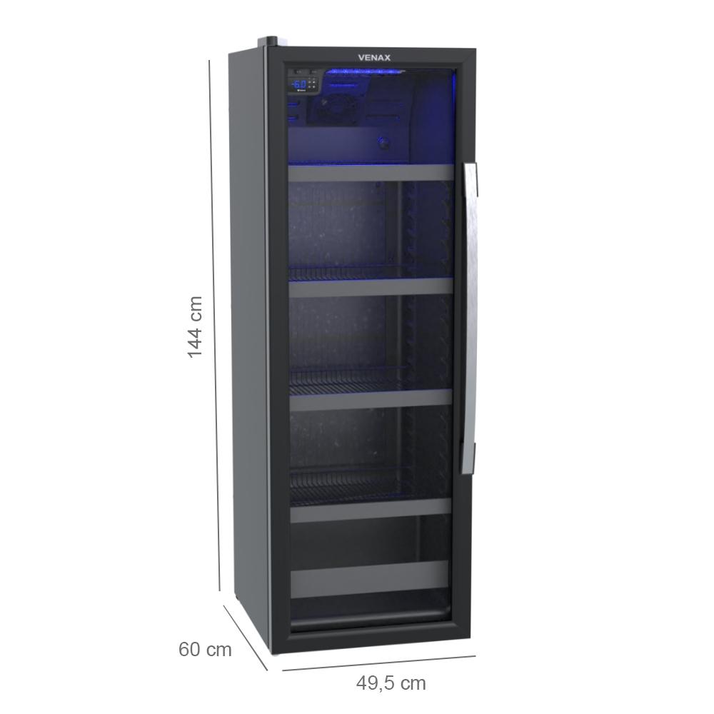 Cervejeira Venax 209L Blue Light Preto Porta Invertida