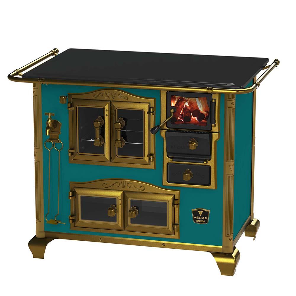 Fogao a Lenha Venax n 2 Imperador Vitreo Turquesa