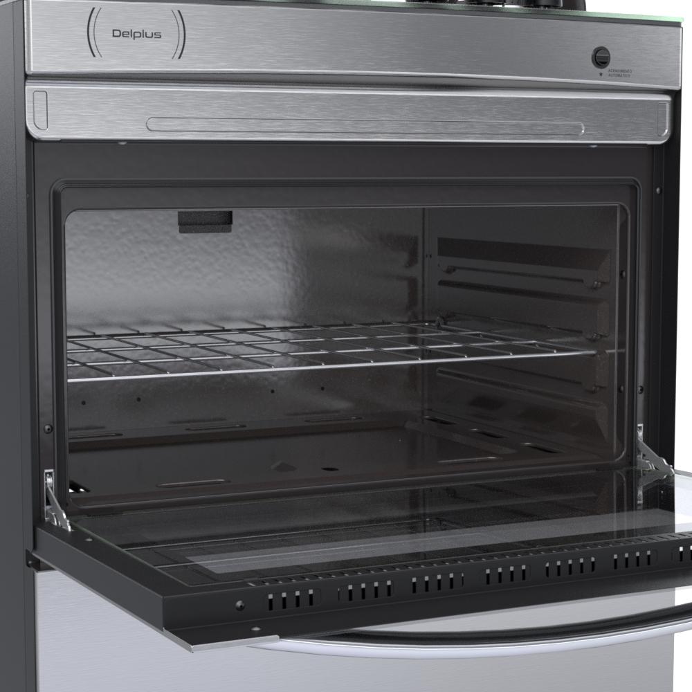 Fogao a Gas 6 Bocas Venax Delplus Vitreo BL Inox