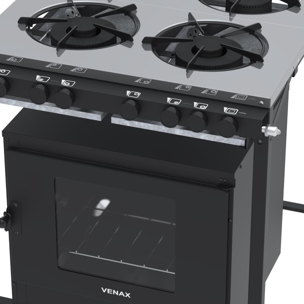 Fogão a Gas Industrial 4 Bocas Venax NFFI430-2 Gourmet