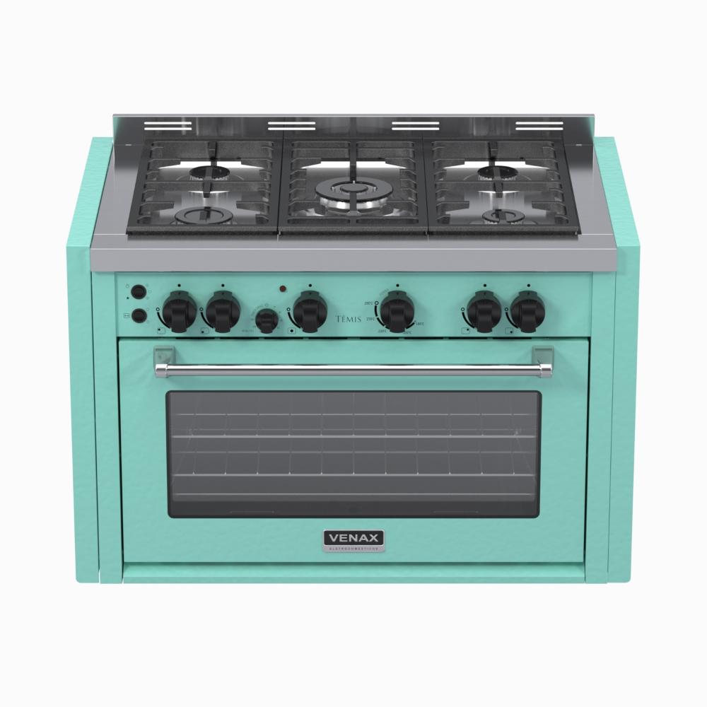 Fogao a Gas de Embutir 5 Bocas Venax Temis Verde