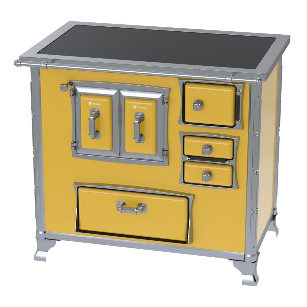 Fogao a Lenha Venax GII n 2 Sec XVIII Premium Amarelo Gab