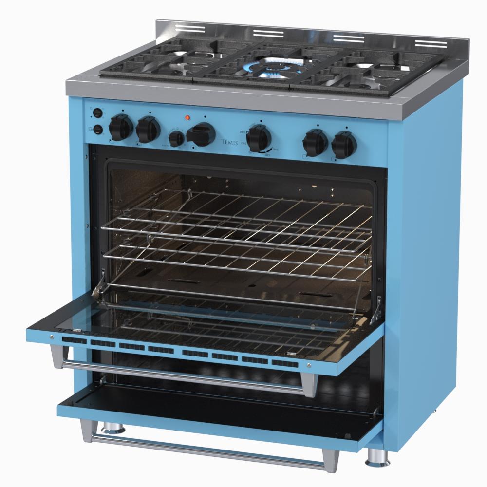 Fogao a Gas 5 Bocas Venax Temis Azul