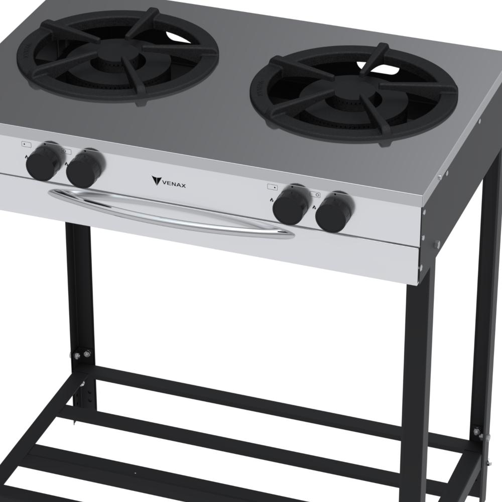 Fogão a Gas Industrial 2 Bocas Venax FI230-2 Gourmet