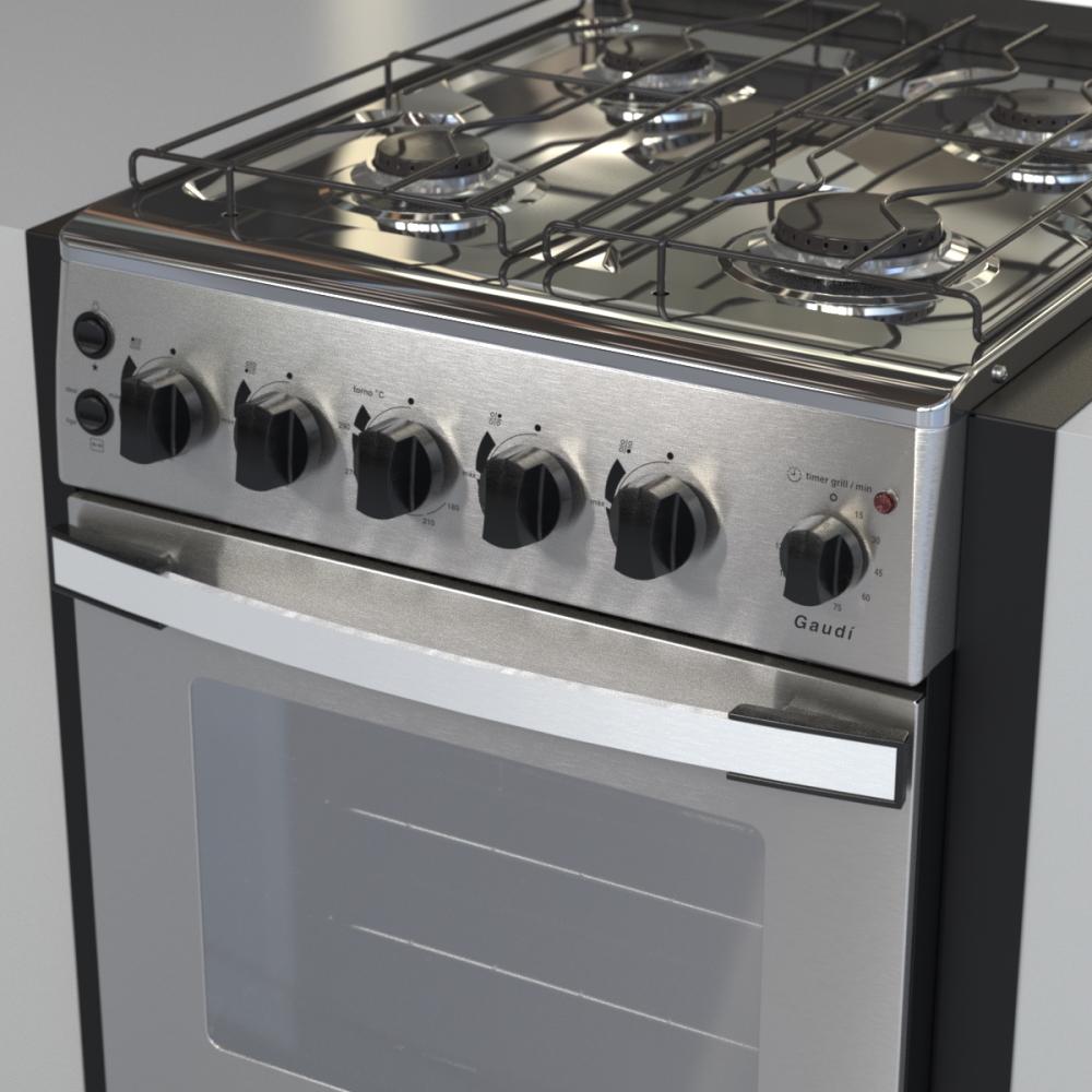 Fogao a Gas de Embutir 4 Bocas Venax Gaudi Platinum GII Inox