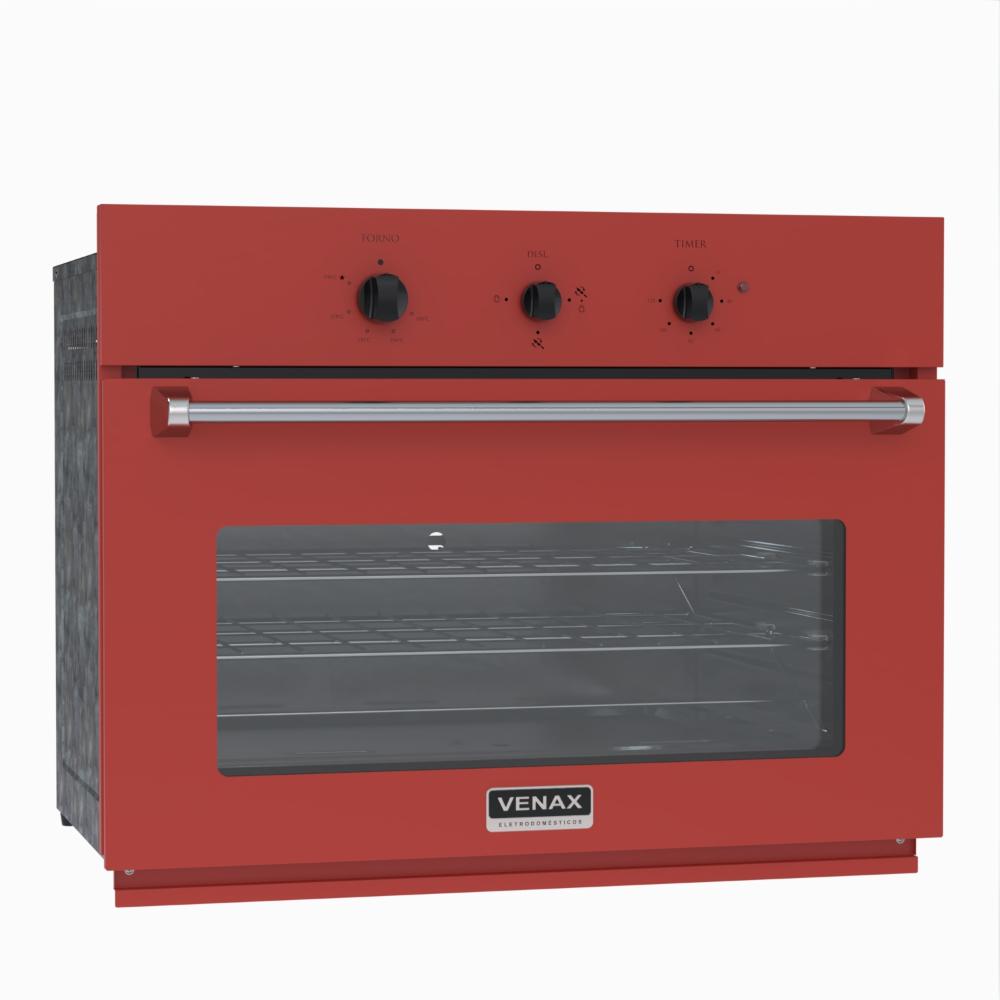 Forno de Embutir a Gas Venax 88,3L Arena GIII Vermelho
