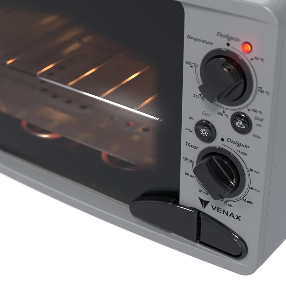 Forno Eletrico Venax 45L Luxo Grafite