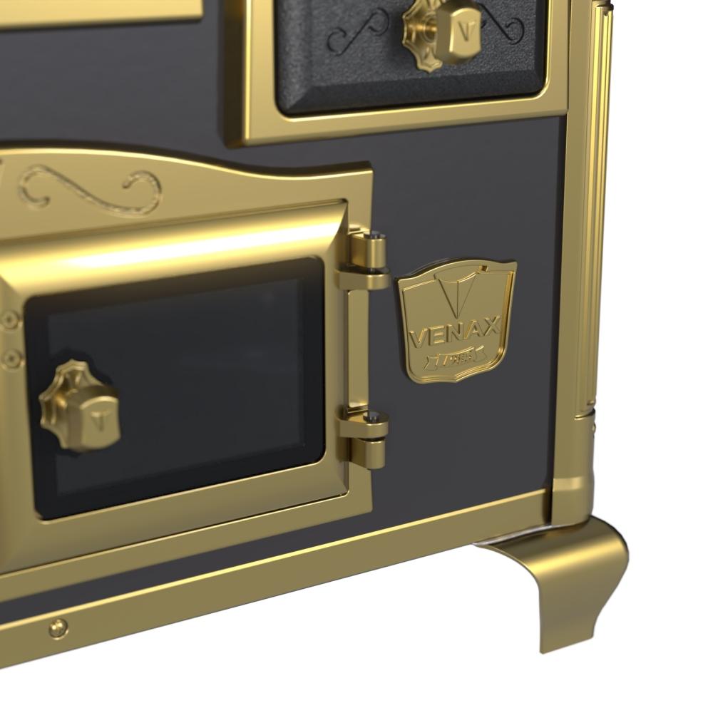 Fogao a Lenha Venax n 1 Princess Premium Preto Gold