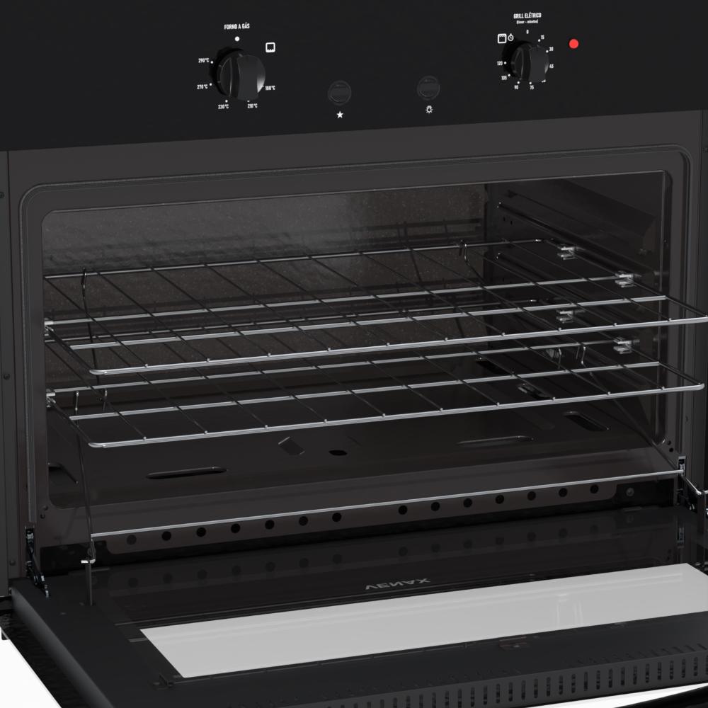 Forno de Embutir a Gas Venax 88,3L Totale Nero GIII