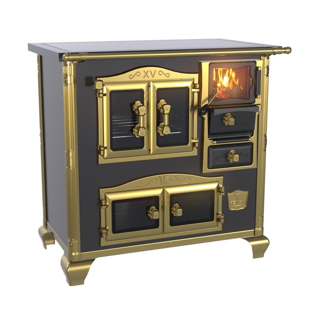Fogao a Lenha Venax n 1 Princess Premium Preto Gold
