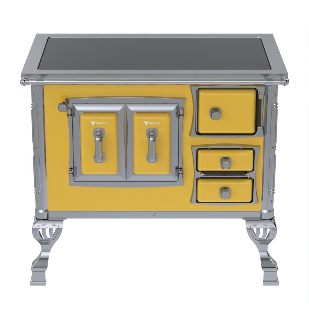 Fogao a Lenha Venax GII n 1 Sec XVIII Premium Amarelo