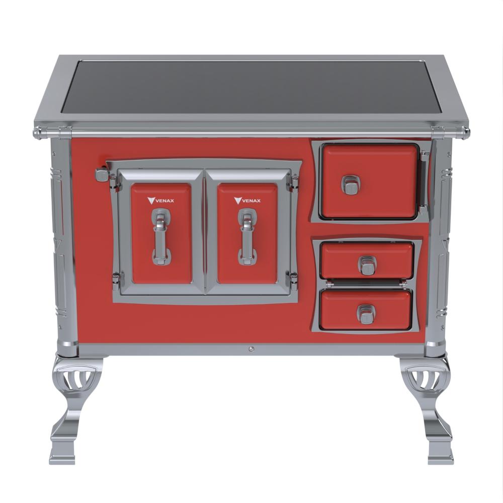 Fogao a Lenha Venax GII n 1 Sec XVIII Premium Vermelho