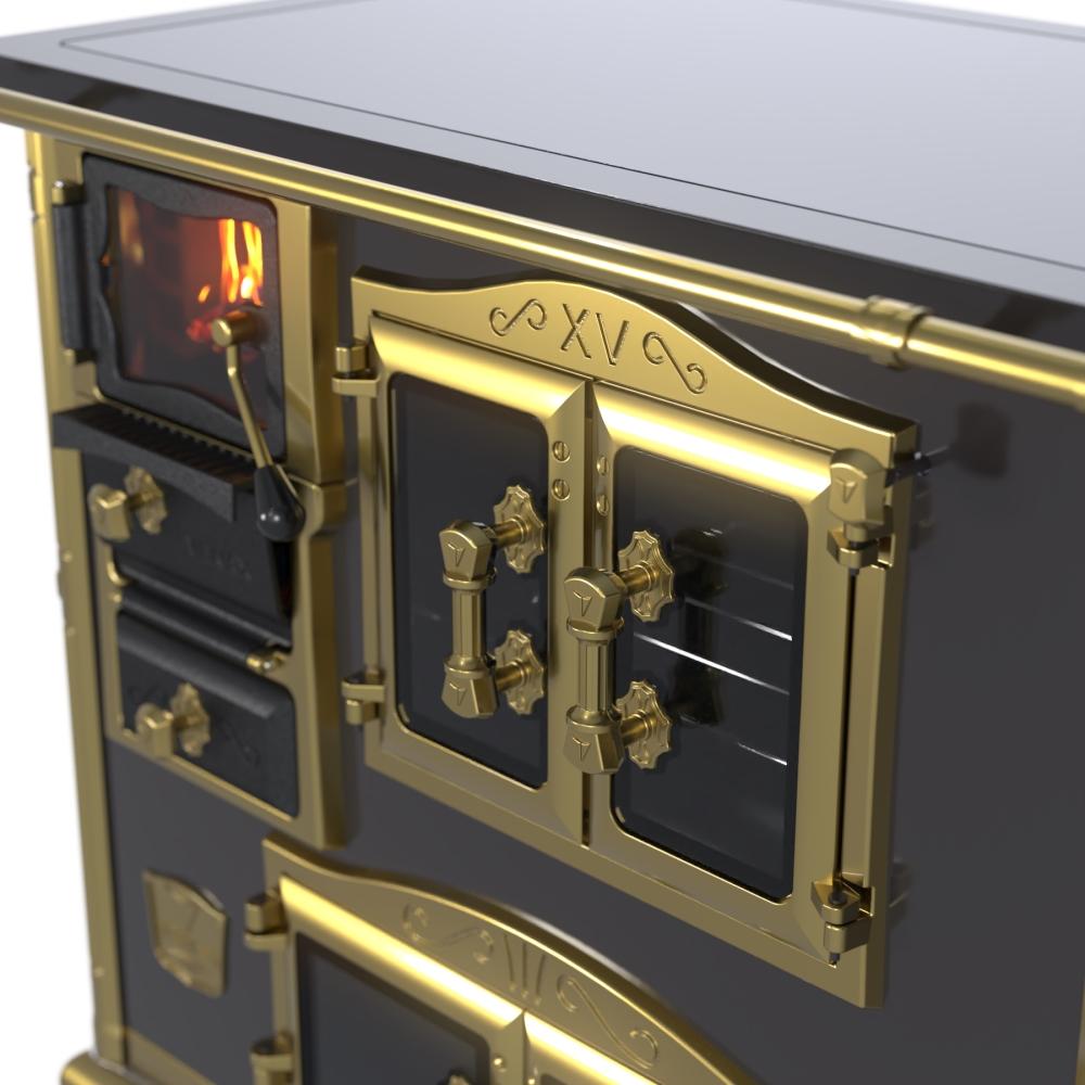 Fogao a Lenha Venax n 2 Princess Premium Preto Gold