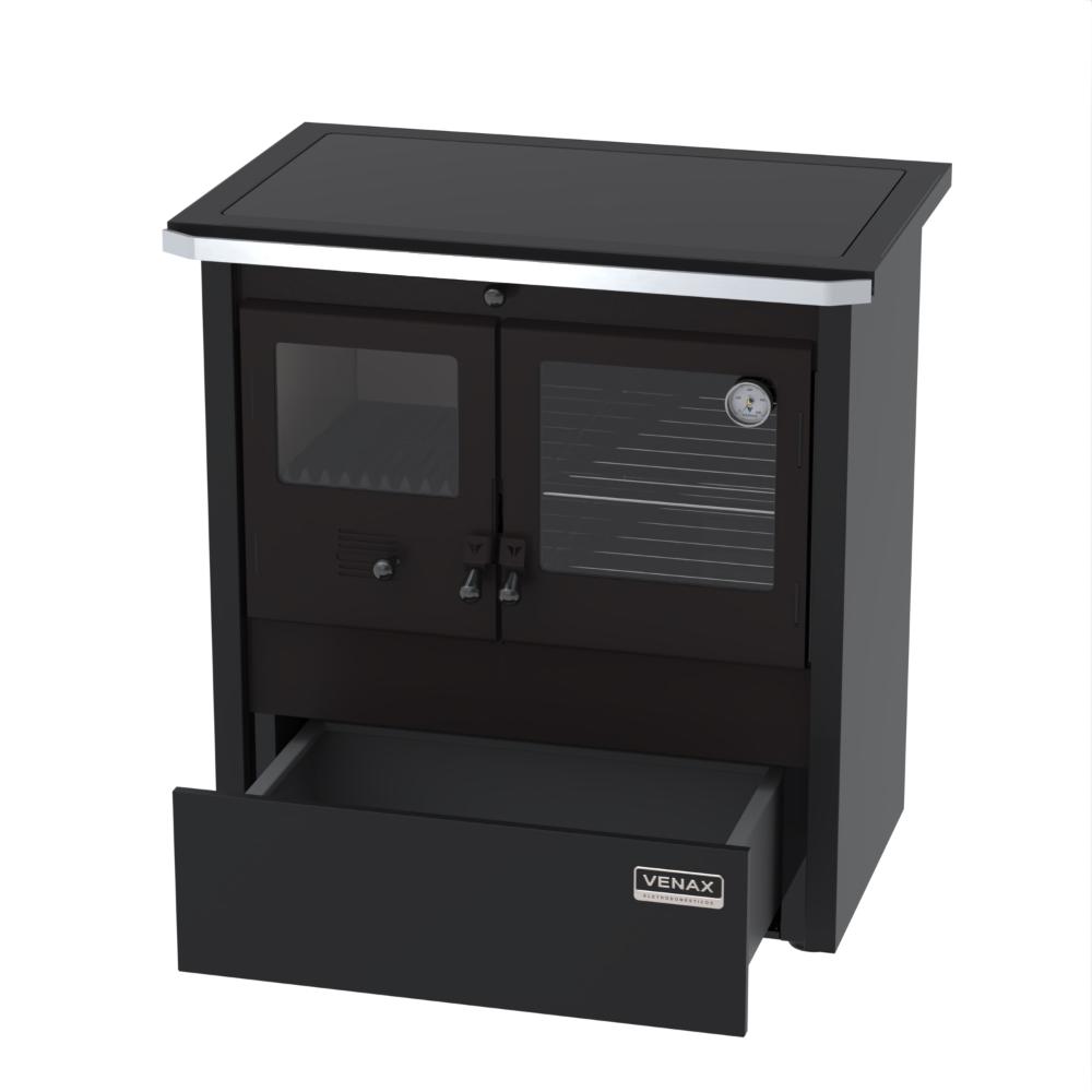 Fogao a Lenha Venax n 2 Le Corbusier Dupla Combustao Preto