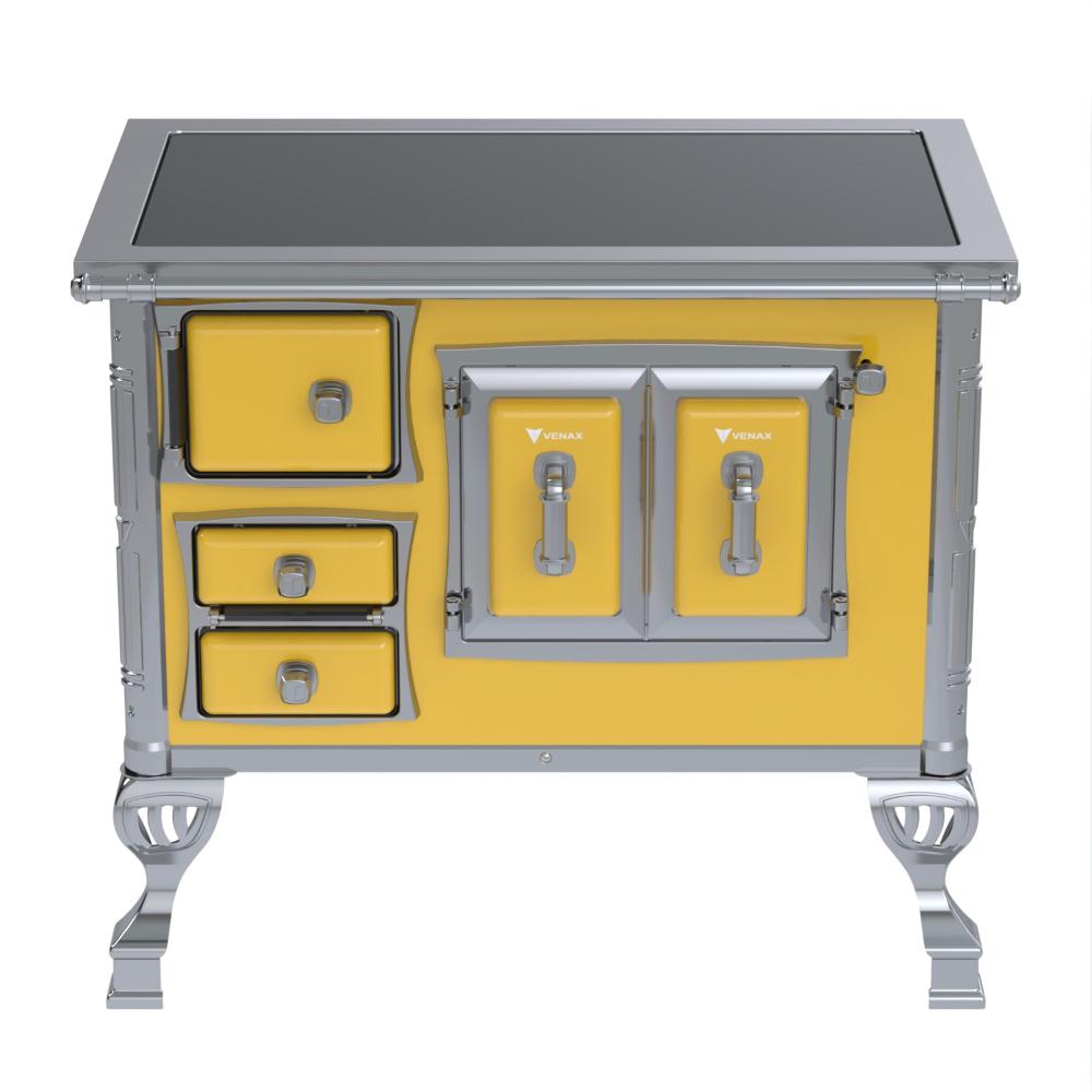 Fogao a Lenha Venax GII n 1 Sec XVIII Premium Amarelo
