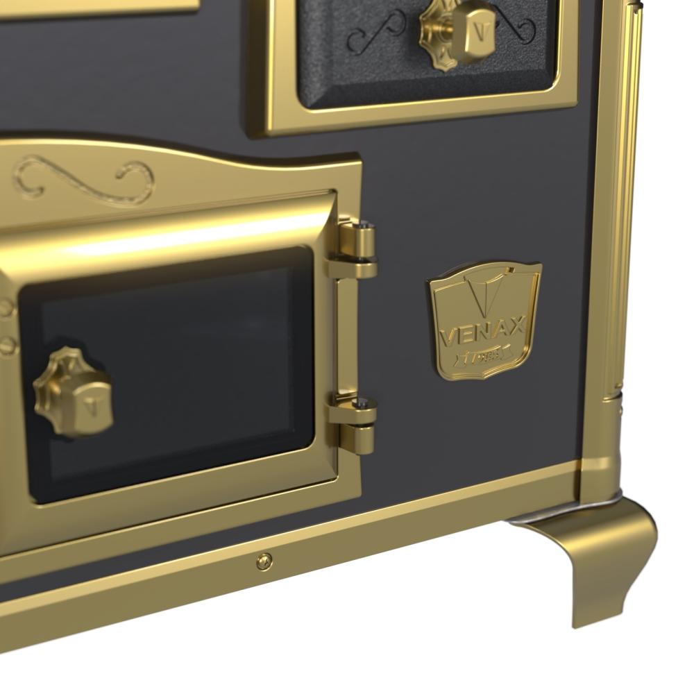 Fogao a Lenha Venax n 2 Princess Premium Preto Gold