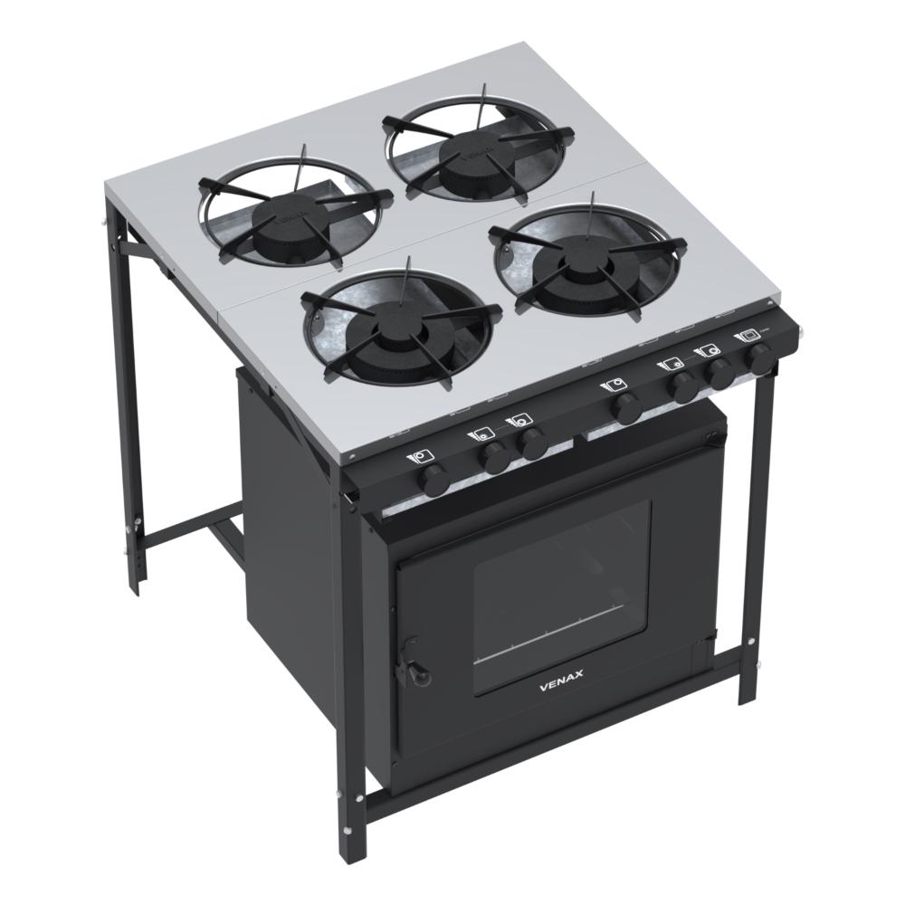 Fogão a Gas Industrial 4 Bocas Venax NFFI430-2 Gourmet