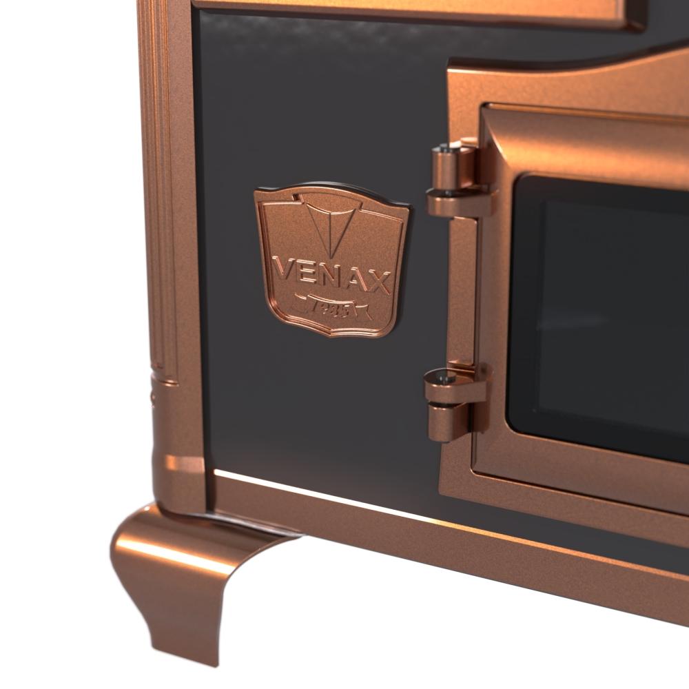 Fogao a Lenha Venax n 1 Princess Premium Preto Rose Gold