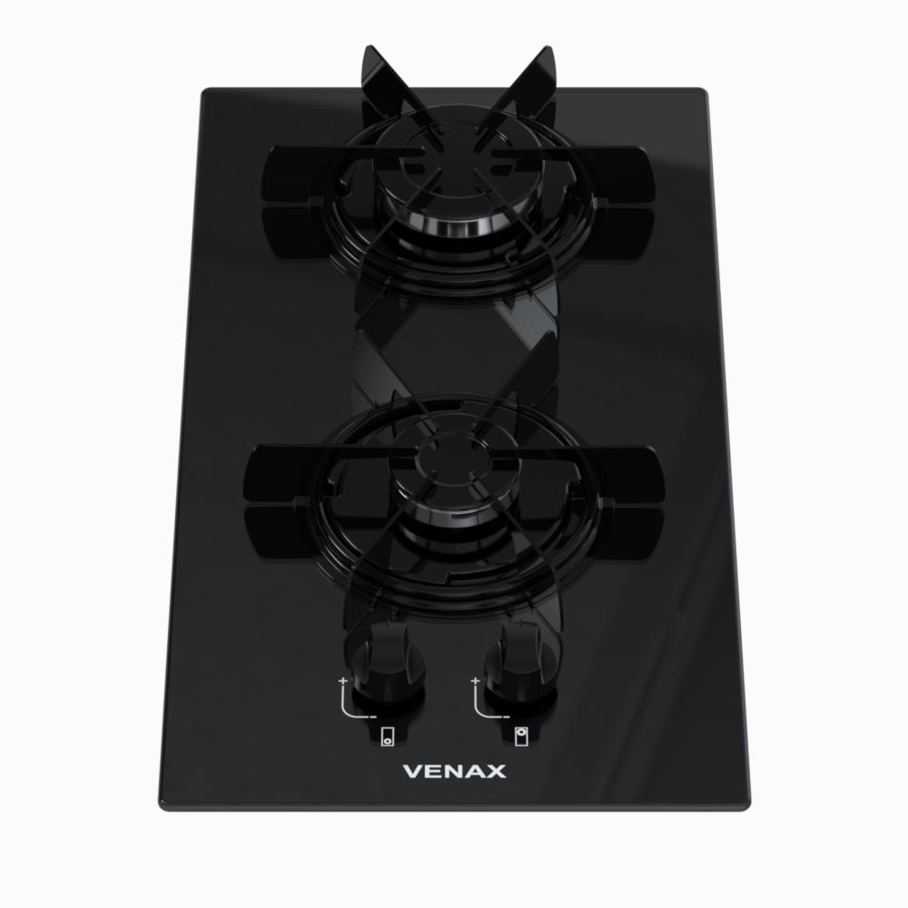 Cooktop a Gas 2 Bocas Venax Líbero Preto