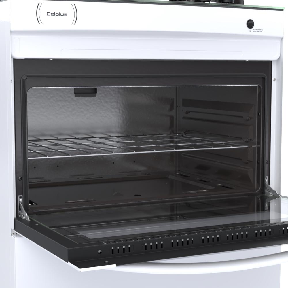 Fogao a Gas 5 Bocas Venax Delplus Vitreo BL Branco