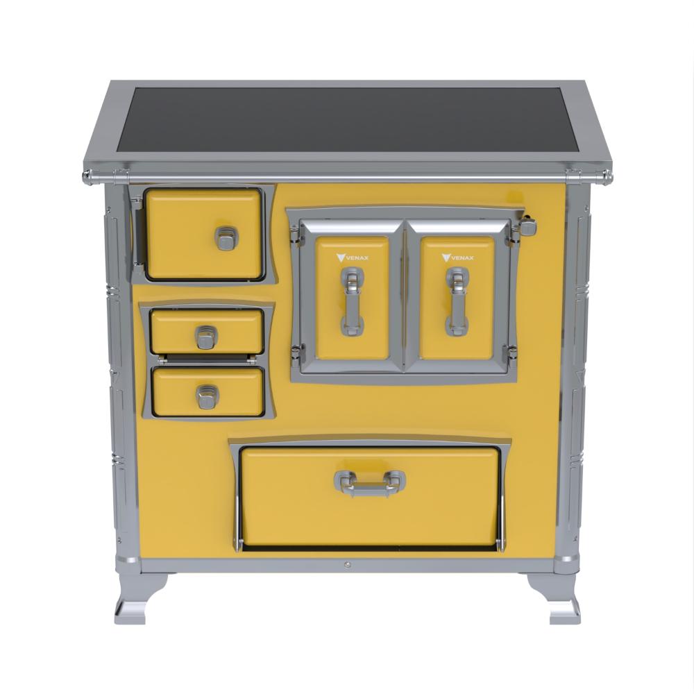 Fogao a Lenha Venax GII n 1 Sec XVIII Premium Amarelo Gab