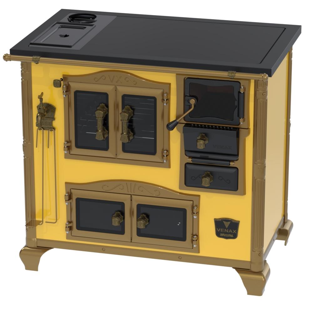 Fogao a Lenha Venax n 2 Imperador Premium Caldeira Amarelo
