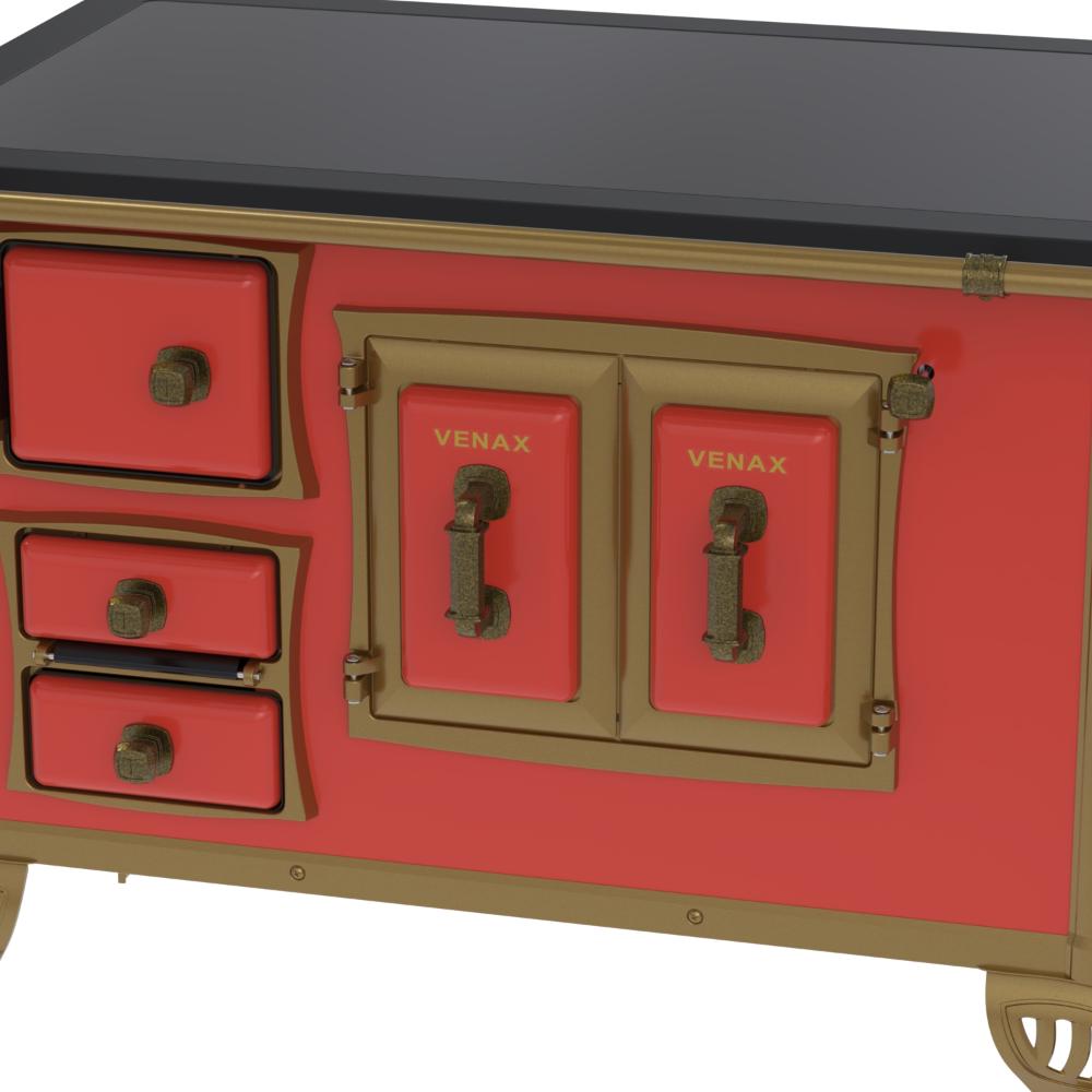 Fogao a Lenha Venax GII n 2 Colonial Premium Vermelho