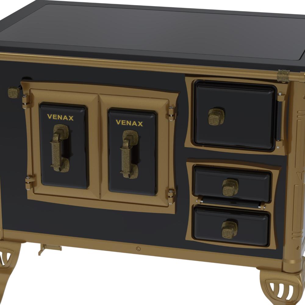 Fogao a Lenha Venax GII n 1 Colonial Premium Preto