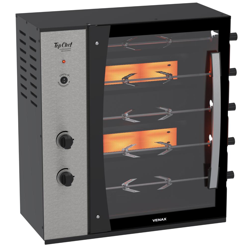 Churrasqueira a Gas Venax Top Chef Gourmet 5 Preto