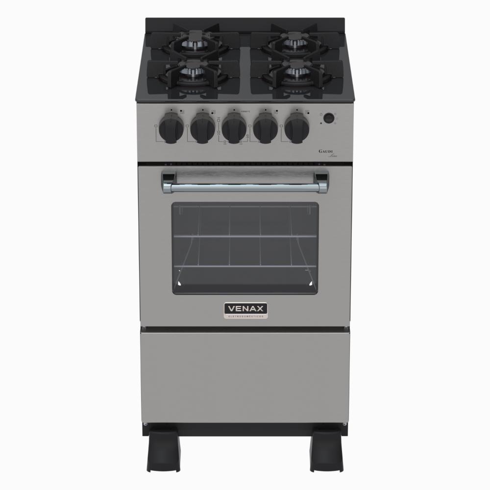 Fogao a Gas 4 Bocas Venax Gaudi Line Inox
