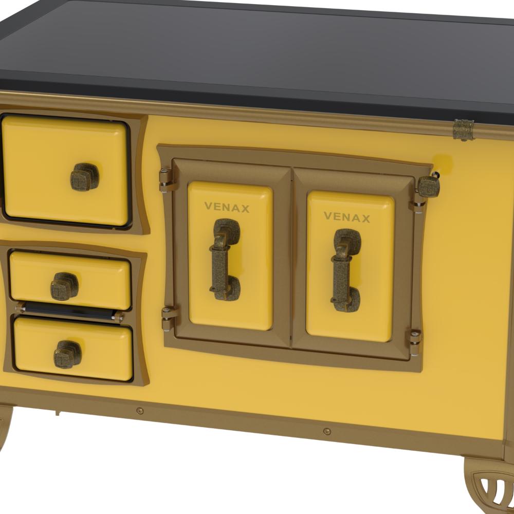 Fogao a Lenha Venax GII n 2 Colonial Premium Amarelo