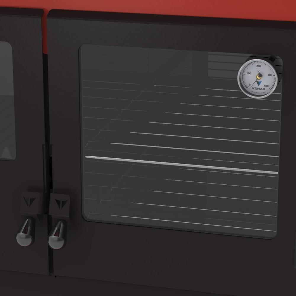 Fogao a Lenha Venax n 1 Le Corbusier Dupla Combustao Vermelho