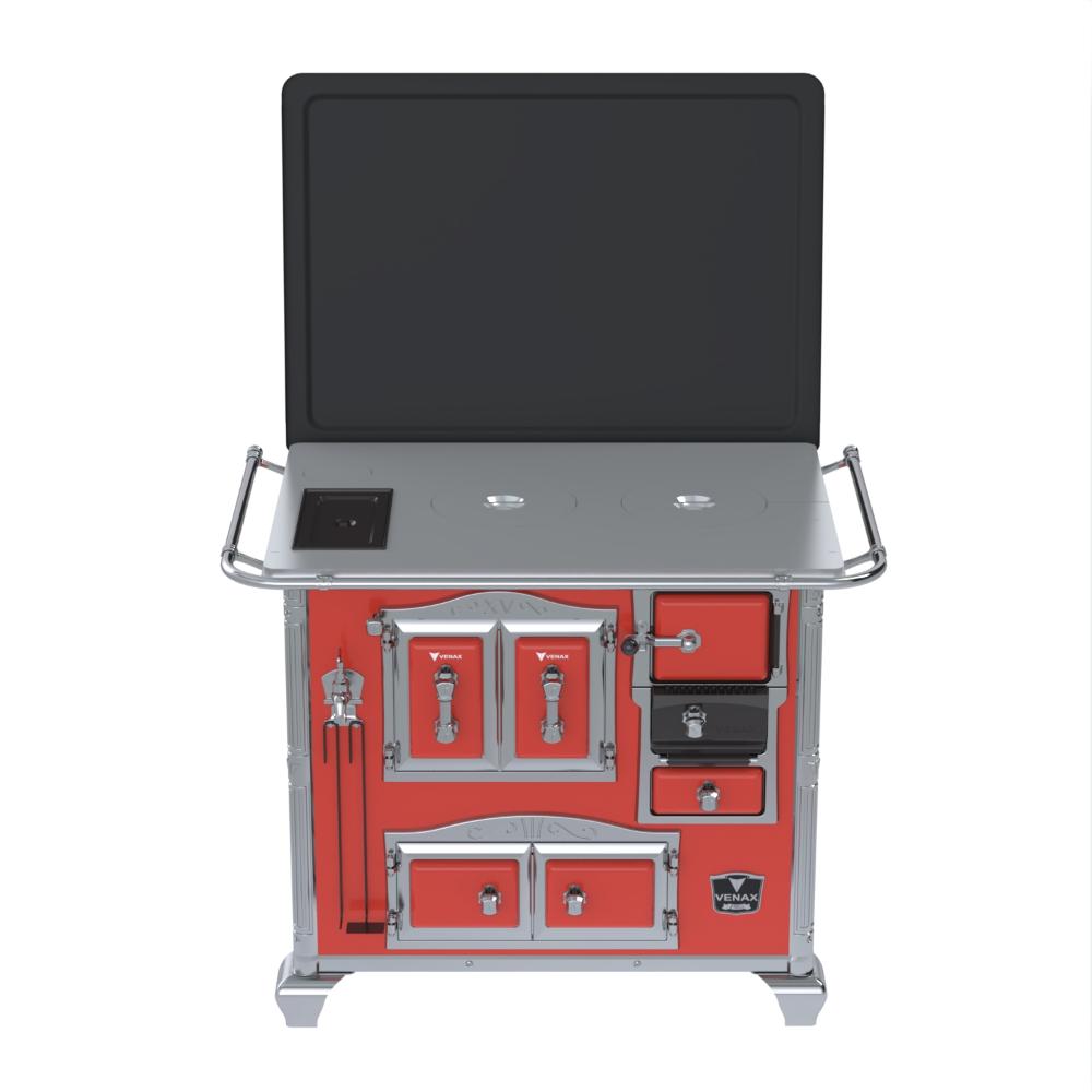 Fogao a Lenha Venax n 2 Imperador Chapa de Aluminio Vermelho