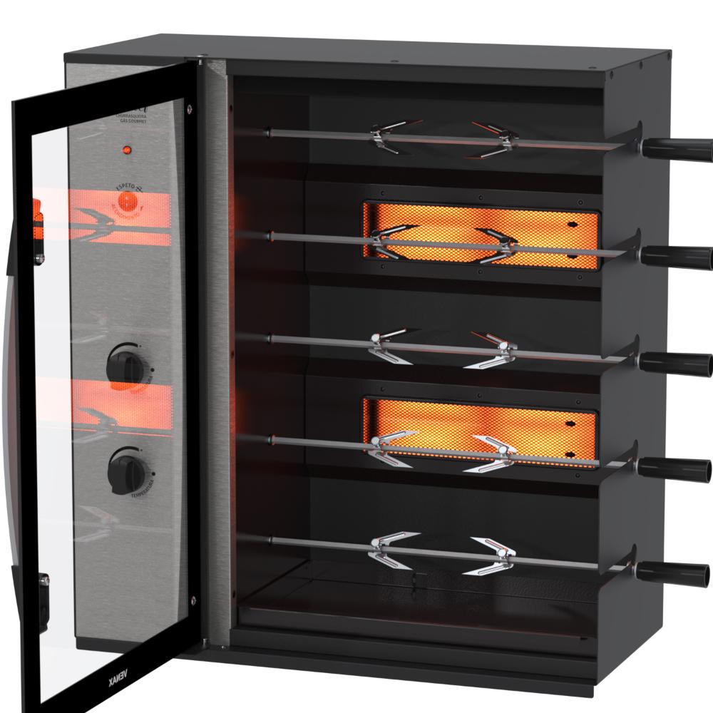 Churrasqueira a Gas Venax Top Chef Gourmet 5 Preto