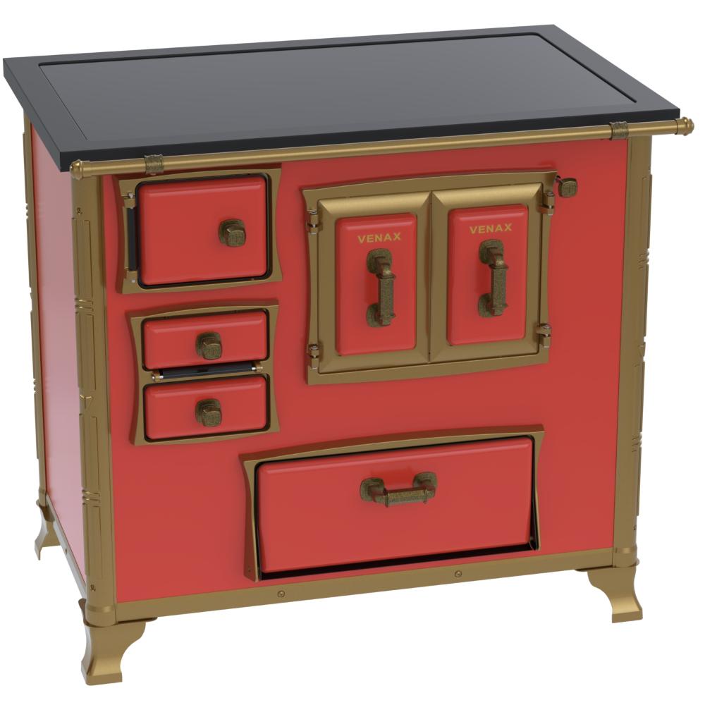 Fogao a Lenha Venax GII n 2 Renaissance Premium Vermelho
