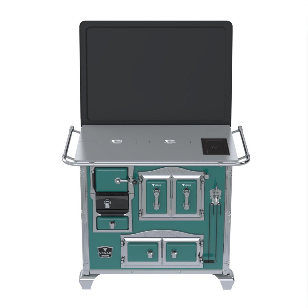 Fogao a Lenha Venax n 2 Imperador Chapa de Aluminio Turquesa