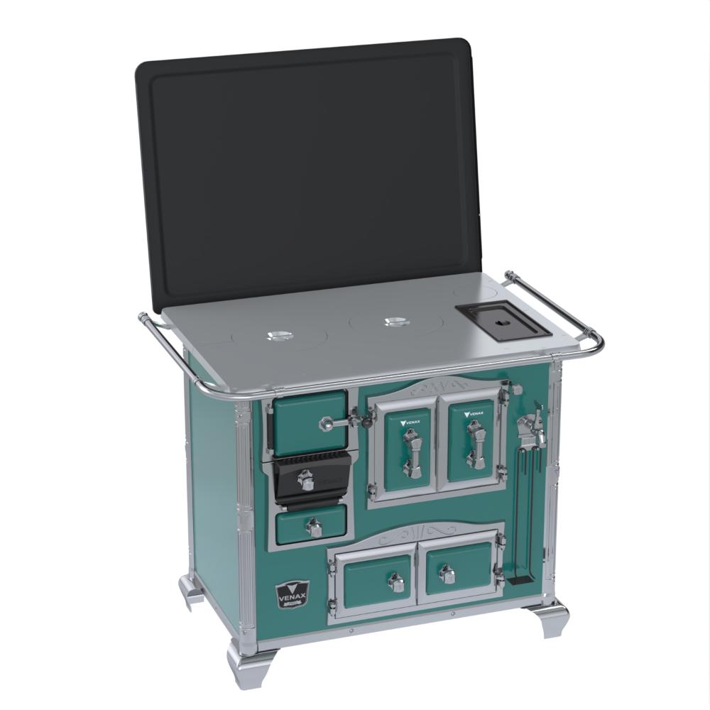 Fogao a Lenha Venax n 2 Imperador Chapa de Aluminio Turquesa