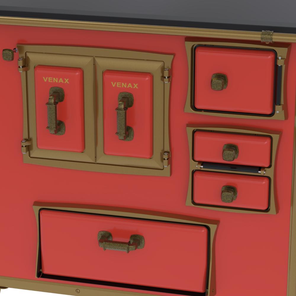 Fogao a Lenha Venax GII n 2 Renaissance Premium Vermelho