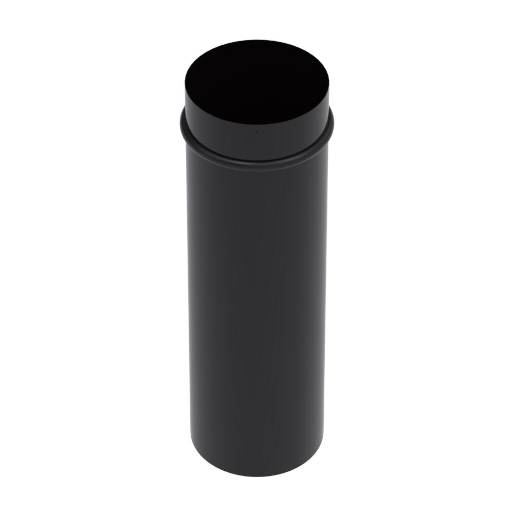 Cano Esmaltado para Chamine Venax Preto 50cm 150mm
