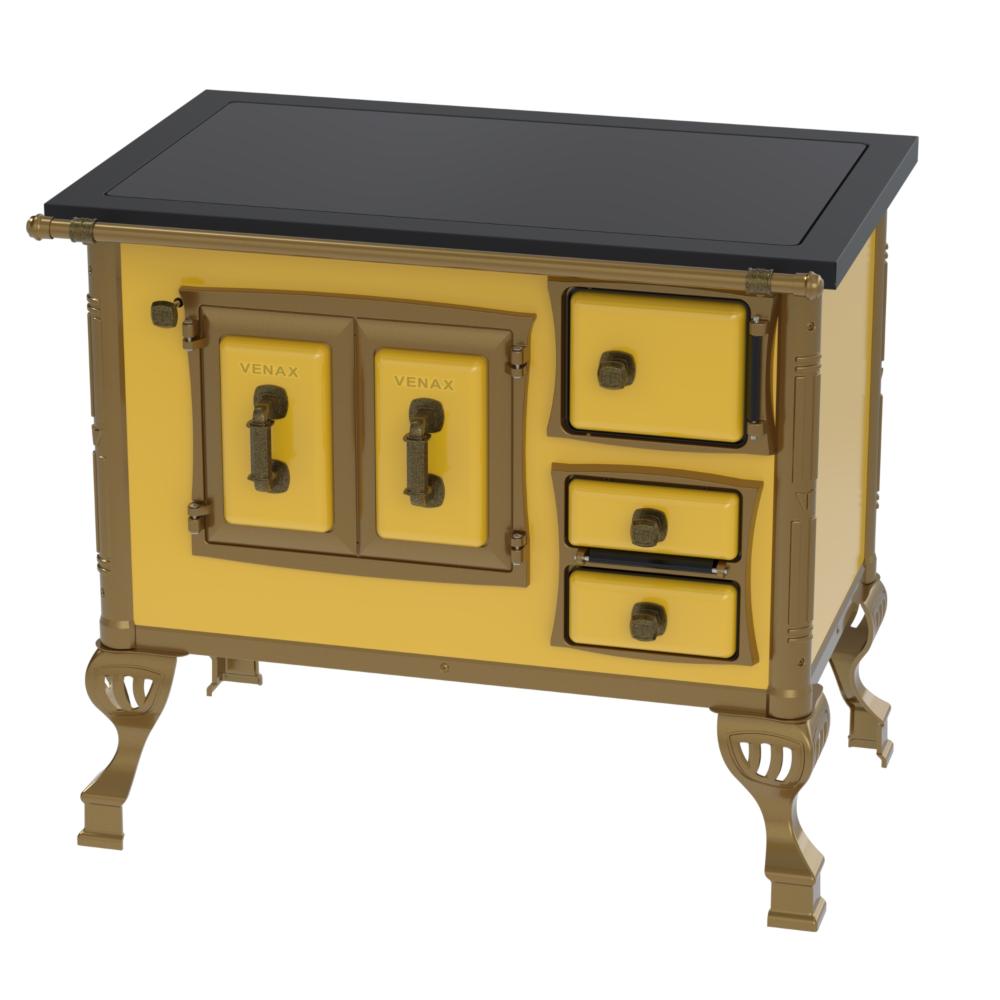 Fogao a Lenha Venax GII n 1 Colonial Premium Amarelo